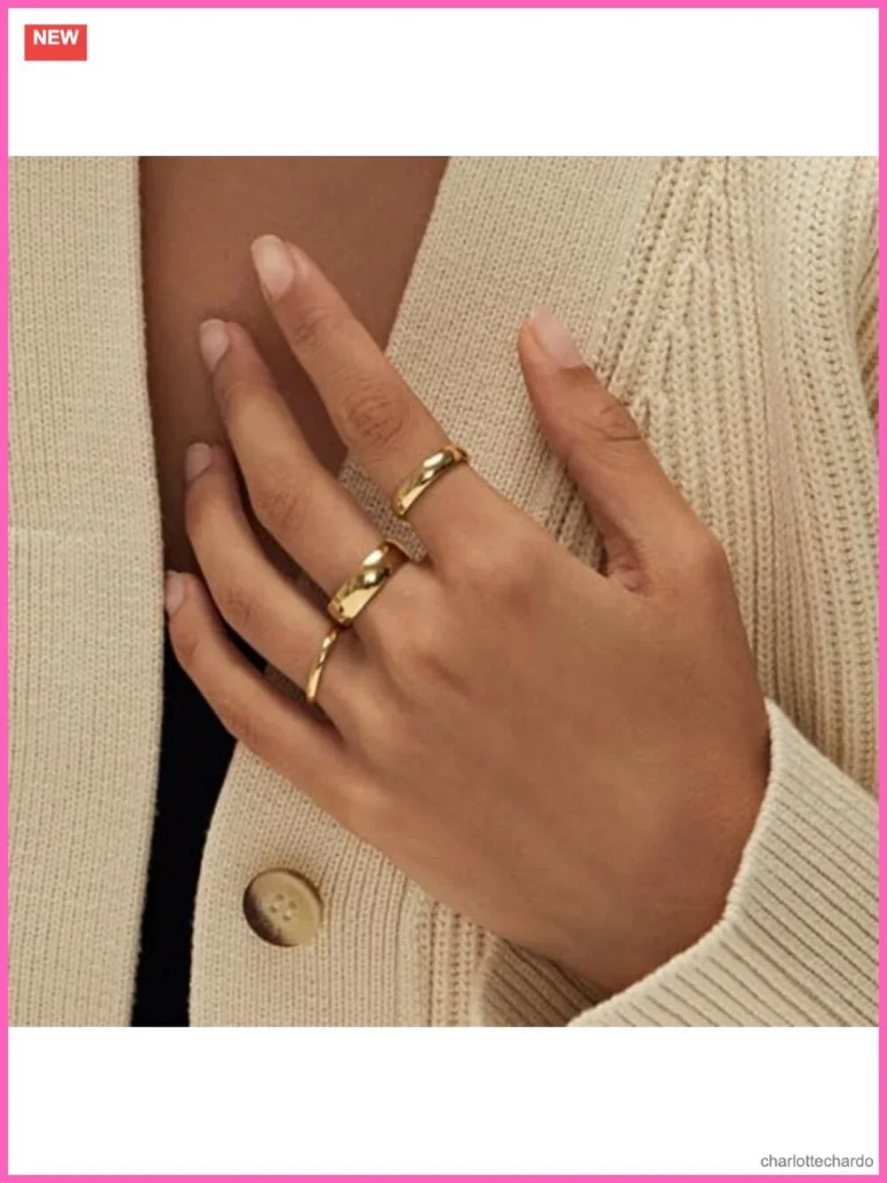 25 Piece Gold Knuckle Rings Set Stackable Chunky Midi Ring Pack